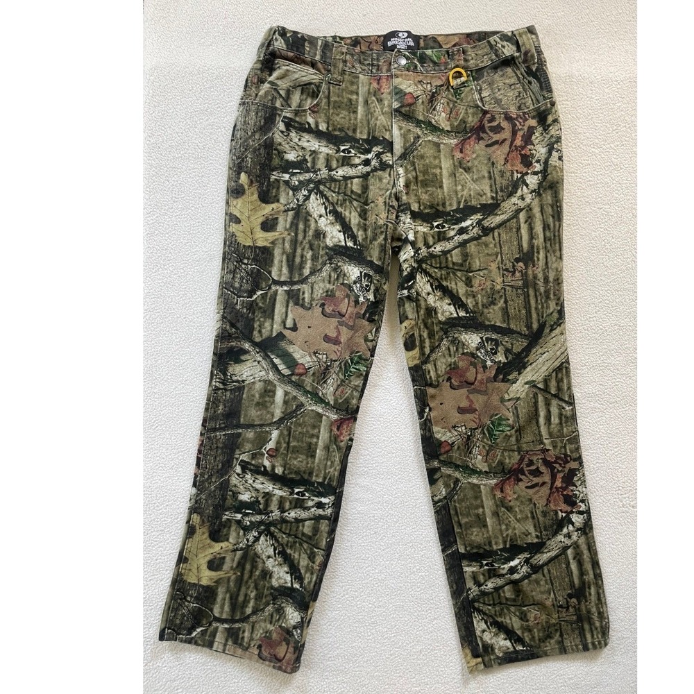 Realtree Mens 38x32 Camo Pants Mossyoak Breakup Infinity Cotton Denim Camouflage